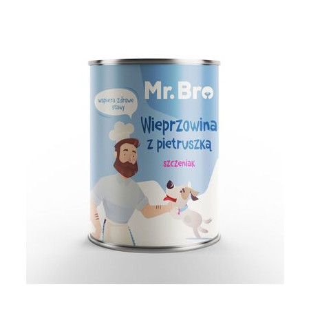 Mr.Bro Pork with Parsley for Puppies 400 g – wet puppy food | Pupilowa Kraina