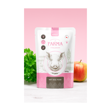 FARMA Manufaktura Wieprzowina 500 g – mokra karma dla psa | Pupilowa Kraina