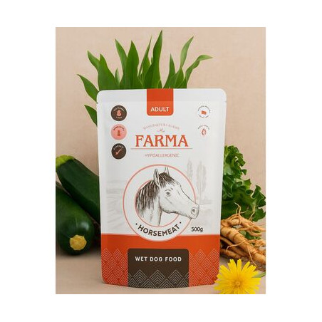 FARMA Manufaktura Horse Meat 500 g – wet dog food | Pupilowa Kraina