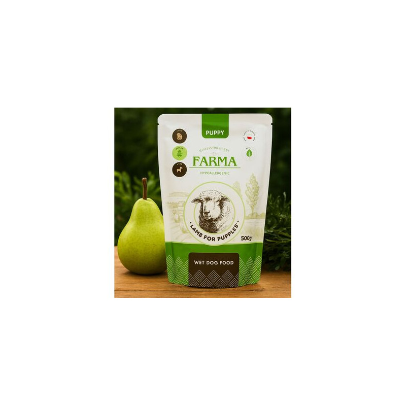 FARMA Manufaktura Lamb Puppy 500 g – wet puppy food | Pupilowa Kraina