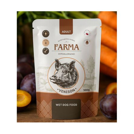 FARMA Manufaktura Venison 500 g – wet dog food | Pupilowa Kraina