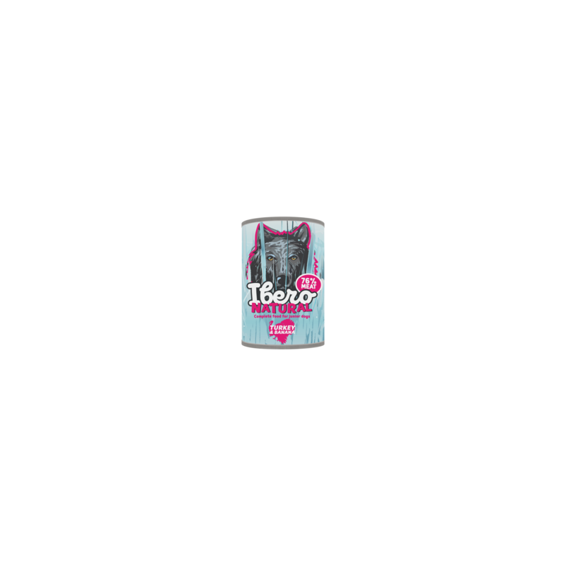 Ibero Cold Pressed Grain Free Junior Turkey with Banana 400 g – Natural Puppy Wet Food
