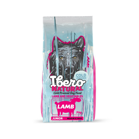 Ibero Cold Press Dog Junior M/L Jagnięcina 12 kg – naturalna karma tłoczona na zimno dla szczeniąt