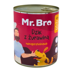 Mr.Bro Wild Boar with Cranberry 800 g – Natural Wet Dog Food