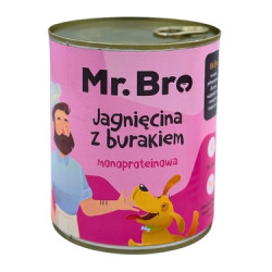 Mr.Bro Lamb with Beetroot 800 g – Natural Wet Dog Food
