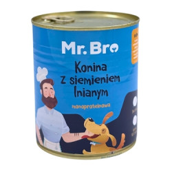 Mr.Bro Konina z siemieniem lnianym 800 g – naturalna mokra karma dla psa