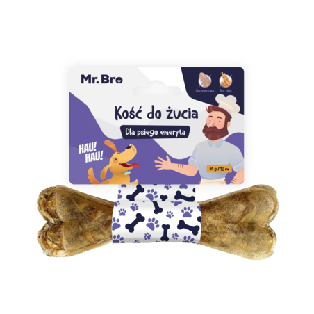 Mr.Bro Kość Senior 12 cm – przysmak dla psiego emeryta ze żwaczem