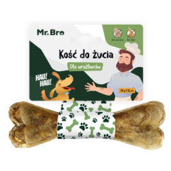 Mr.Bro Kość dla wrażliwców z krylem i łososiem 12 cm – naturalny przysmak dla psa