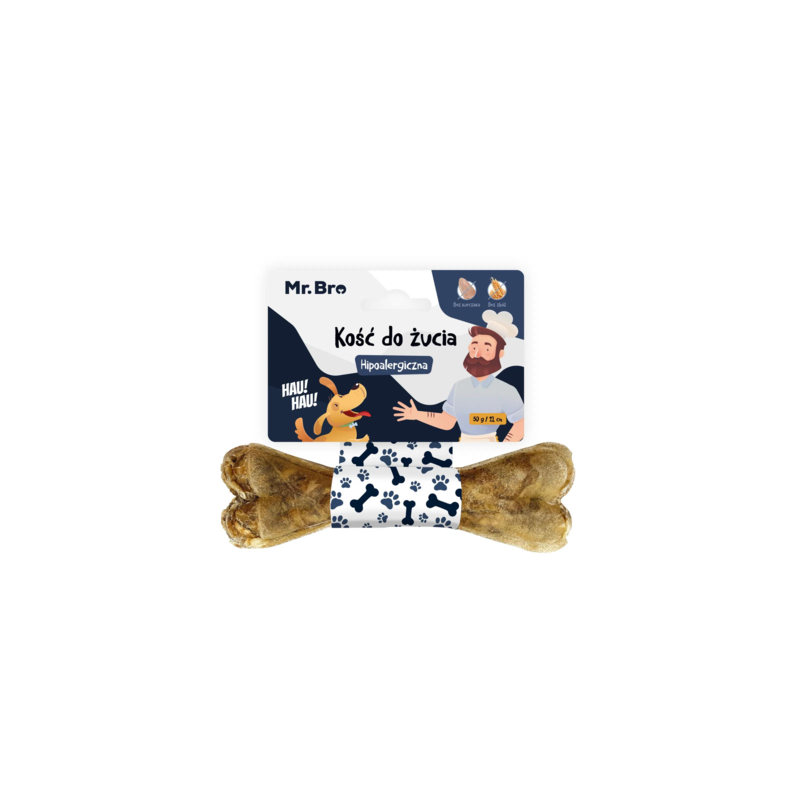Mr.Bro Kość hipoalergiczna z koniny 100% 12 cm – naturalny gryzak dla psa