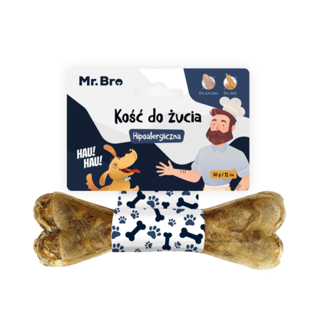 Mr.Bro Kość hipoalergiczna z koniny 100% 12 cm – naturalny gryzak dla psa
