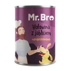 Mr.Bro Beef with Apple 800 g – grain-free wet food for dogs | Pupilowa Kraina