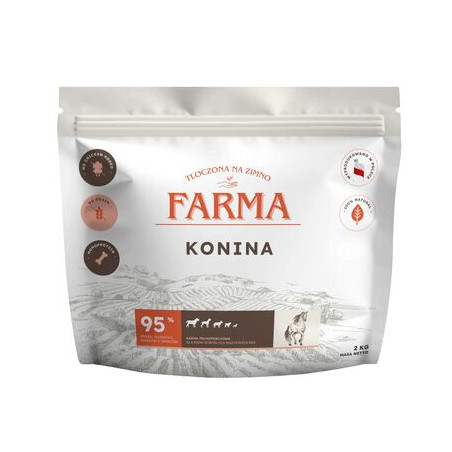 Farma Konina 2 kg – naturalna karma sucha dla psa