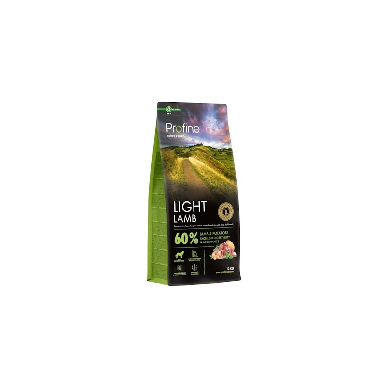 Dry dog food Profine Light 12 kg Lamb with Potatoes – for overweight and senior dogs