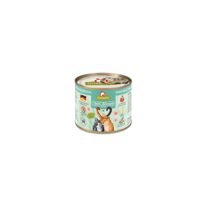 Wet cat food GranataPet DeliCatessen Venison  Tuna 200 g – premium diet