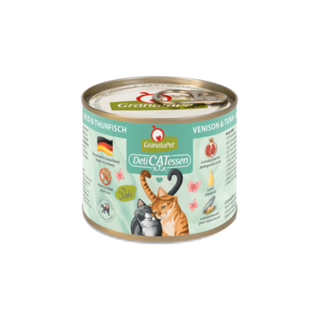 Karma mokra dla kota GranataPet DeliCatessen Venison  Tuna 200 g – dieta premium