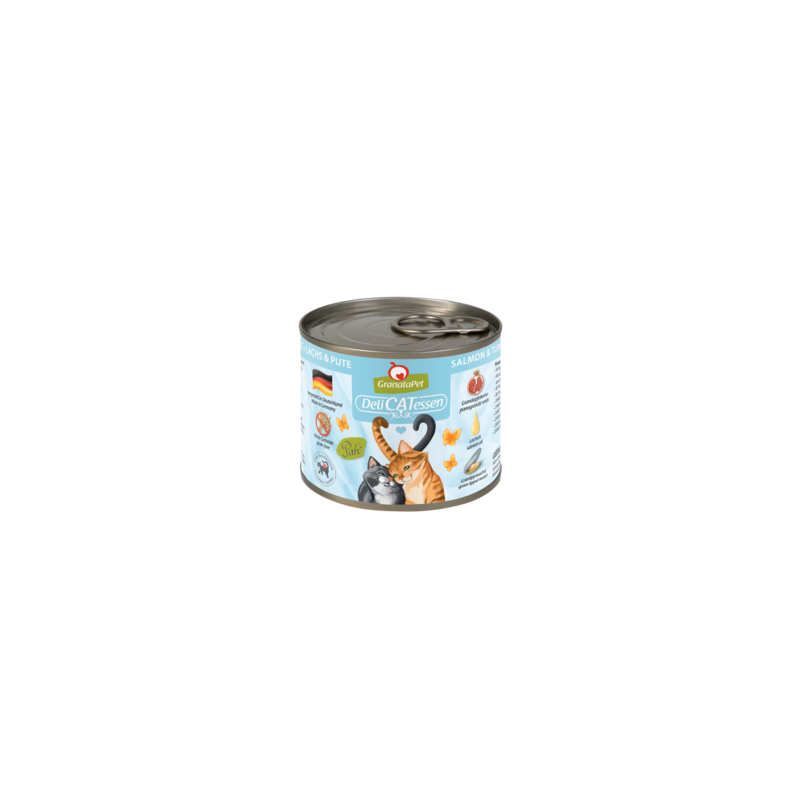 Wet cat food GranataPet DeliCatessen Salmon  Turkey 200 g – premium diet