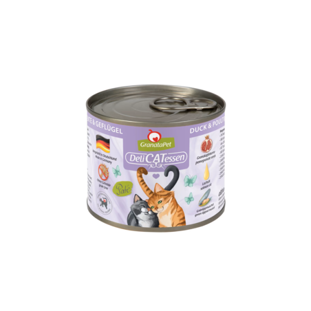 Wet cat food GranataPet DeliCatessen Duck  Poultry 200 g – premium natural diet
