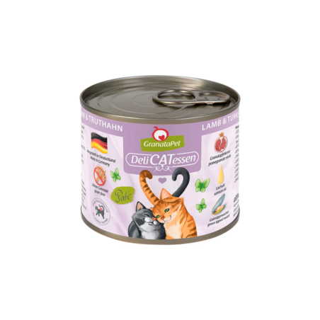 Karma mokra dla kota GranataPet DeliCatessen Lamb  Turkey 200 g – naturalna dieta premium