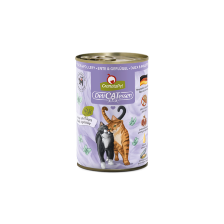 Karma mokra dla kota GranataPet DeliCatessen Duck  Poultry 400 g – naturalna dieta premium
