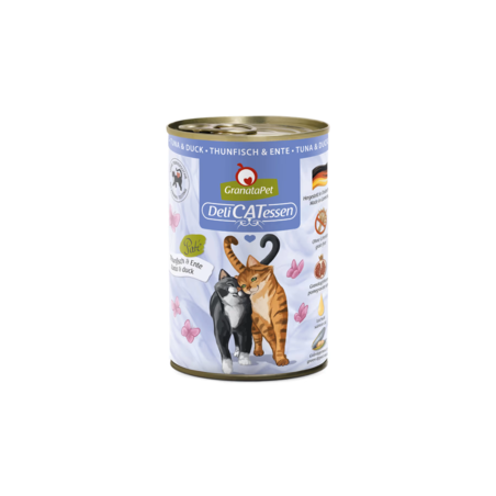 Wet cat food GranataPet DeliCatessen Tuna  Duck 400 g – premium diet