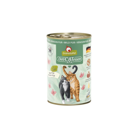 Karma mokra dla kota GranataPet DeliCatessen Venison Pur 400 g – monobiałkowa dieta premium