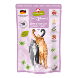 Wet cat food GranataPet DeliCatessen Lamb  Turkey 85 g – premium natural diet