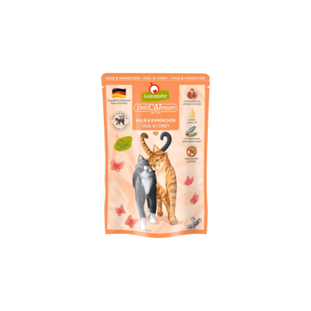 Wet cat food GranataPet DeliCatessen Veal  Coney 85 g – premium natural diet