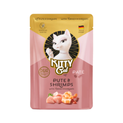 Wet cat food Kitty Cat Turkey  Shrimps Pate 85 g – turkey  shrimp pate