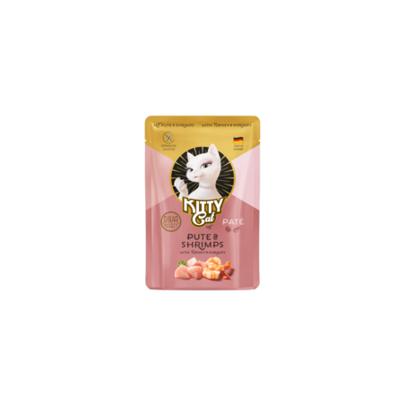 Karma mokra dla kota Kitty Cat Turkey  Shrimps Pate 85 g – pasztet indyk i krewetki