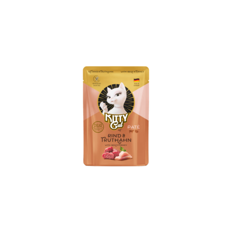 Wet cat food Kitty Cat Beef  Turkey Pate 85 g – beef  turkey pate
