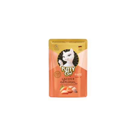Wet cat food Kitty Cat Salmon  Poultry Pate 85 g – salmon  poultry pate