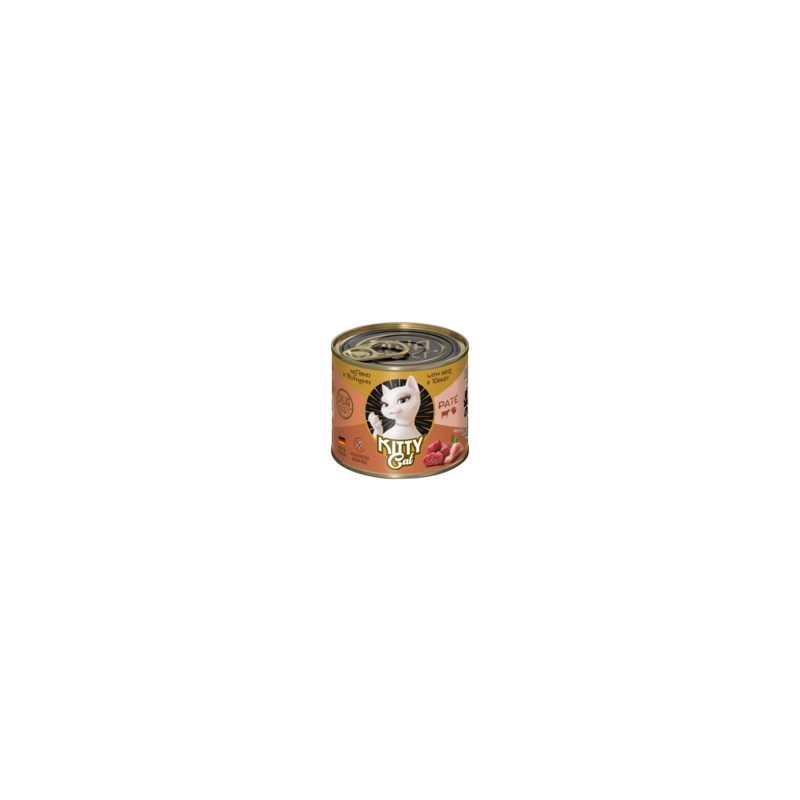 Wet cat food Kitty Cat Beef  Turkey Pate 200 g – beef  turkey pate