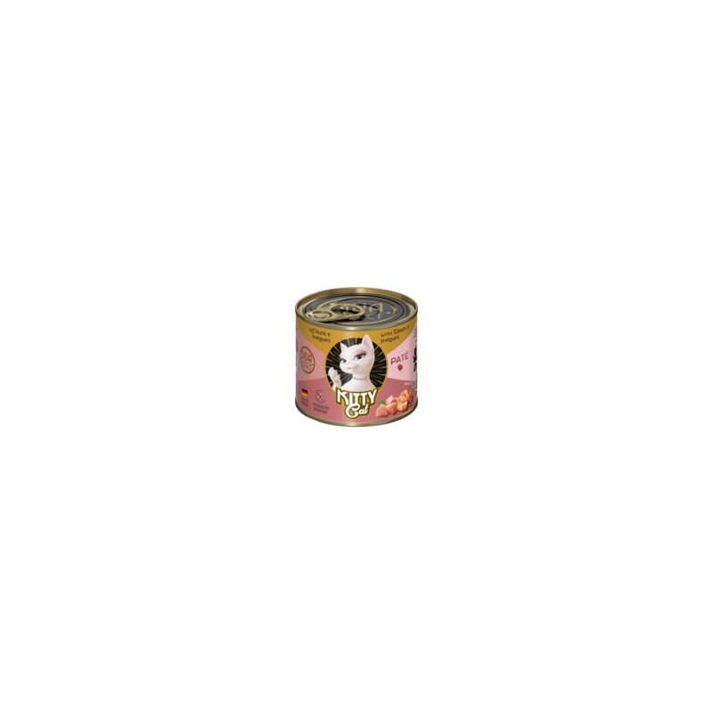 Karma mokra dla kota Kitty Cat Turkey  Shrimps Pate 200 g – pasztet indyk i krewetki