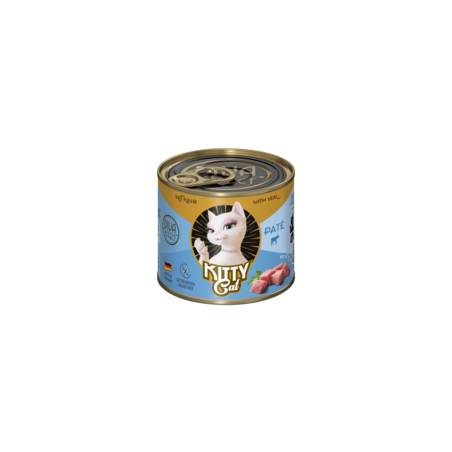 Wet cat food Kitty Cat Veal Pate 200 g – veal pate