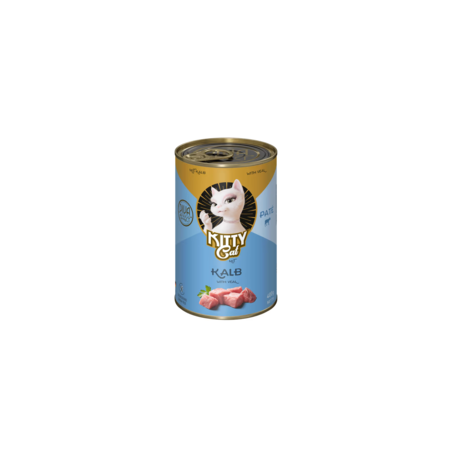 Wet cat food Kitty Cat Veal Pate 400 g – veal pate