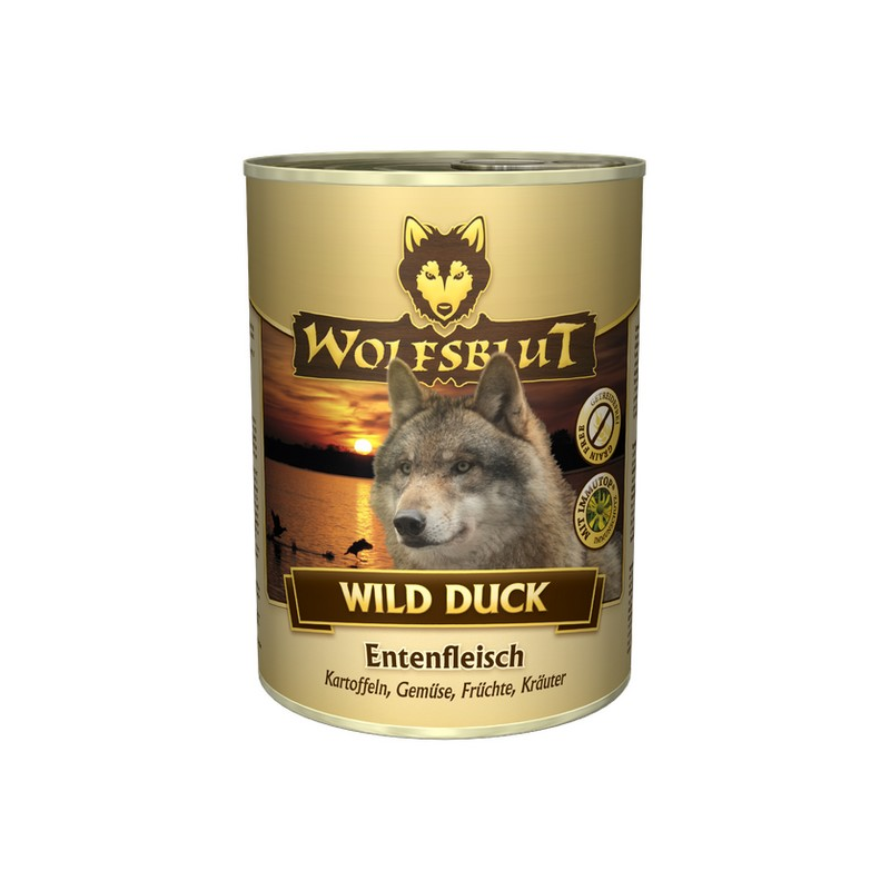Wet dog food Wolfsblut Wild Duck Duck  Potatoes 395 g – natural premium diet