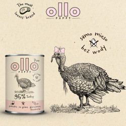 Wet puppy food Ollo Pure Puppy Turkey 400 g – natural premium diet