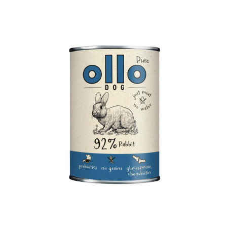 Wet dog food Ollo Pure Rabbit 400 g – natural premium diet