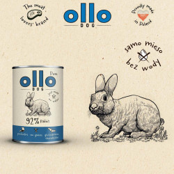 Karma mokra dla psa Ollo Pure Królik 400 g – naturalna dieta premium