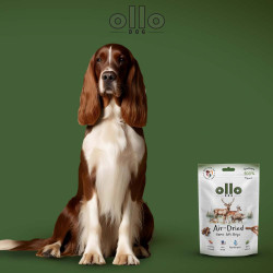 Dog treats Ollo Air Dried 100% Game Strips 80g – natural venison snacks