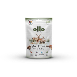 Dog treats Ollo Air Dried 100% Game Strips 80g – natural venison snacks