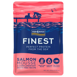 Wet dog food Fish4Dogs Mousse Salmon 100 g – delicate premium diet