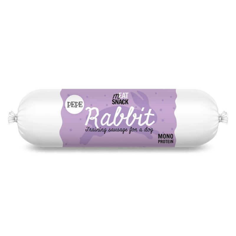 Dog treats Sausage PEPE Rabbit 200g – natural snack