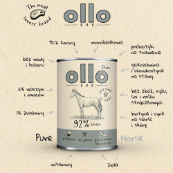Ollo Wet Dog Food Horse Meat 400 g – monoprotein, hypoallergenic | Pupilowa Kraina