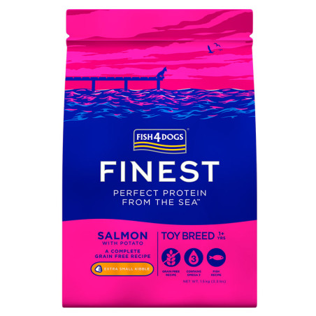Fish4Dogs Finest Salmon Toy Breed 1.5 kg – grain-free dry food for small dogs | Pupilowa Kraina