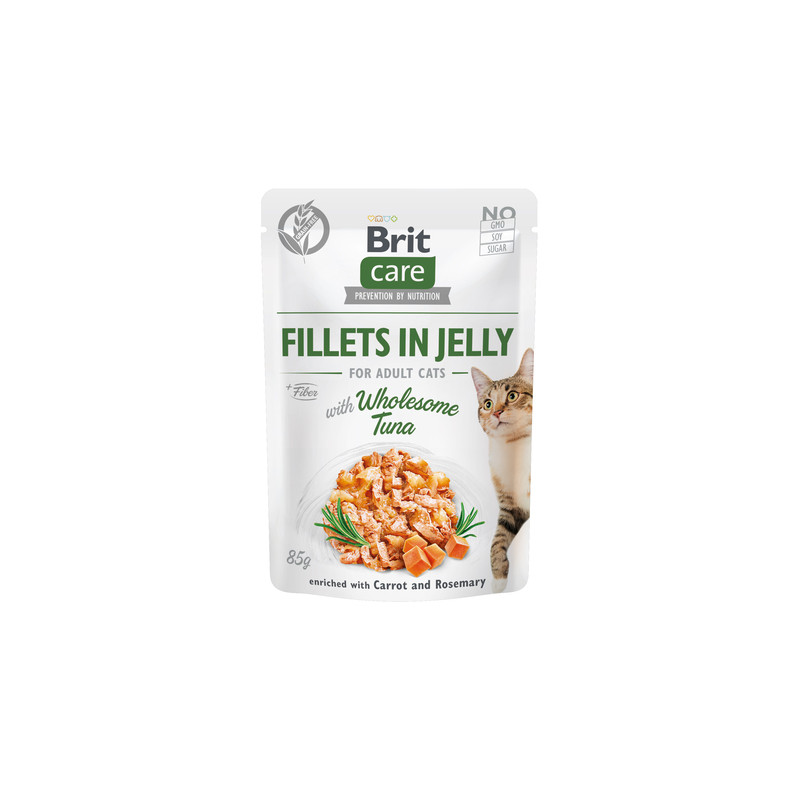 Brit Care Fillets in Jelly Wholesome Tuna 85 g – natural wet cat food | Pupilowa Kraina