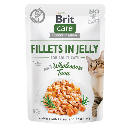 Brit Care Fillets in Jelly Wholesome Tuna 85 g – natural wet cat food | Pupilowa Kraina