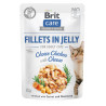 Brit Care Fillets in Jelly Choice Chicken and Cheese 85 g – wet cat food | Pupilowa Kraina