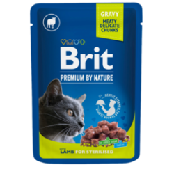 Brit Premium Cat Sterilised Lamb in Gravy 100 g – wet food for cats | Pupilowa Kraina