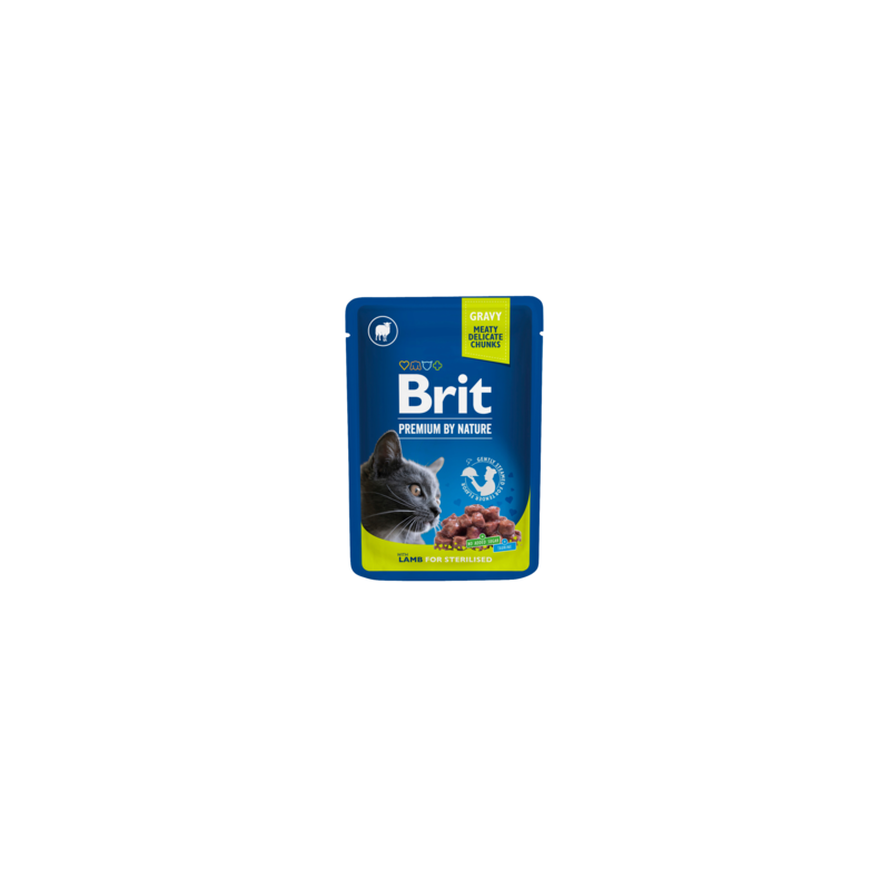 Brit Premium Cat Sterilised Lamb in Gravy 100 g – wet food for cats | Pupilowa Kraina